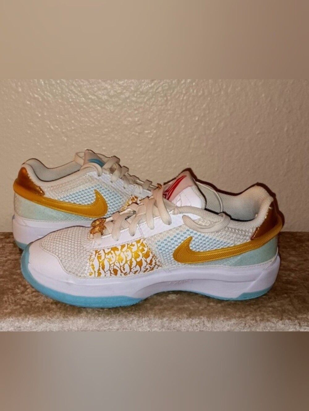 Nike Ja 1 Chinese New Year White Gold Blue Basketball Shoes